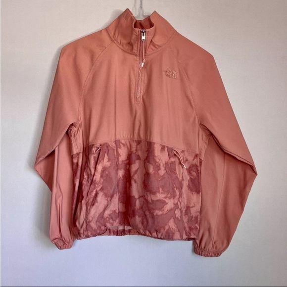 The North Face Women Sz S Printed Class V Pullover Coral Lightweight Jacket EUC - Picture 2 of 14